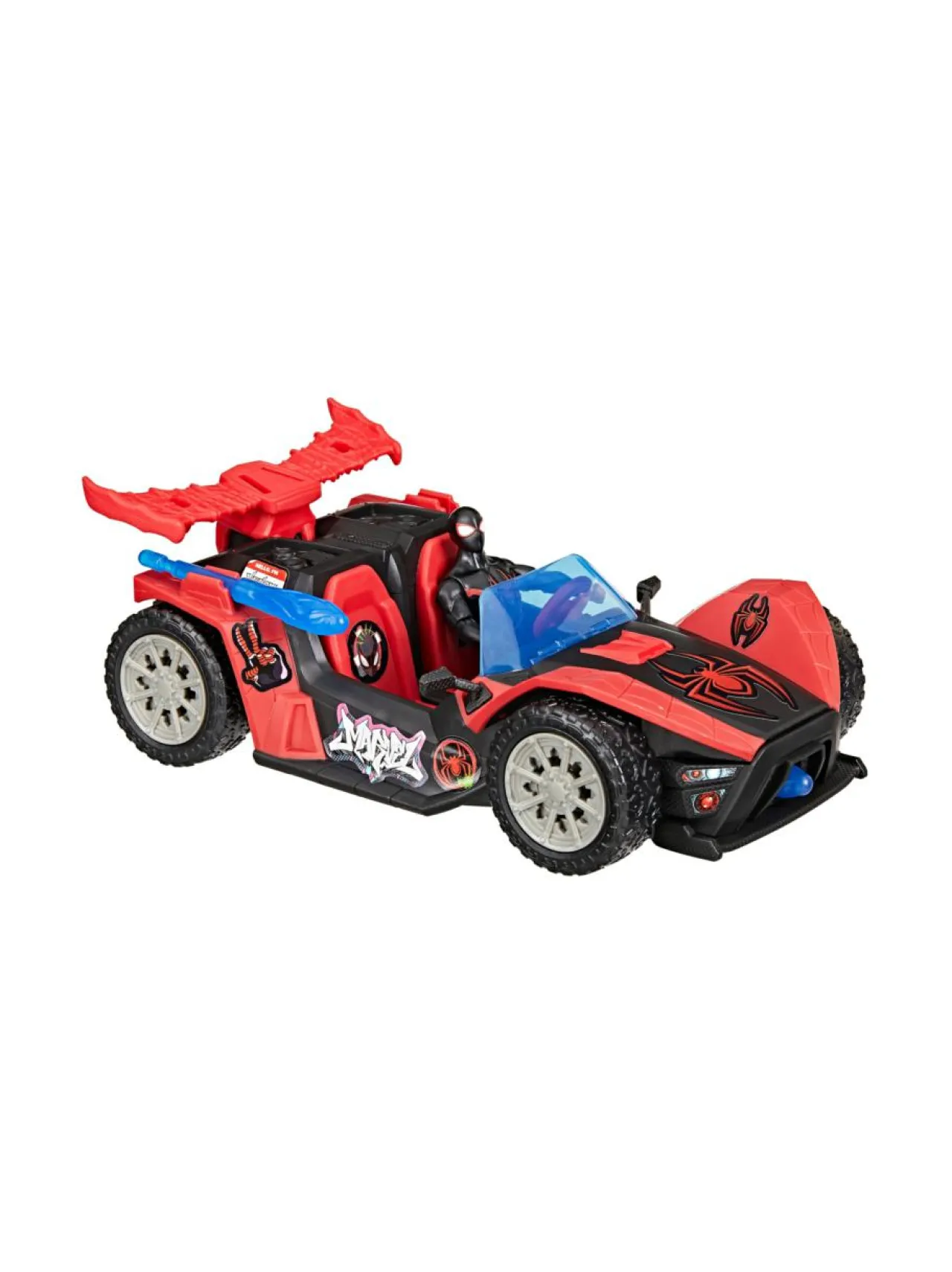 SPIDER-MAN leikkisetti Spider-mobile ja Miles Morales, 10 cm^ Figuurit & Interaktiiviset Lelut
