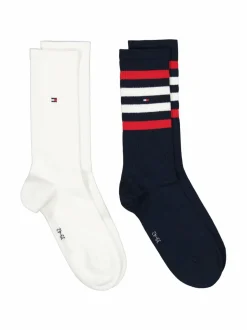 Sukat<Tommy Hilfiger Sport Stripe -sukat 2-pack 001 NAVY