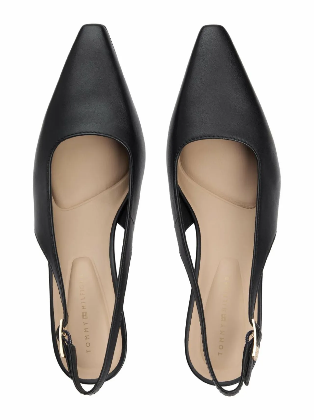 Avokkaat & Korkokengät<Tommy Hilfiger Squared Toe Slingback -nahka-avokkaat BDS BLACK