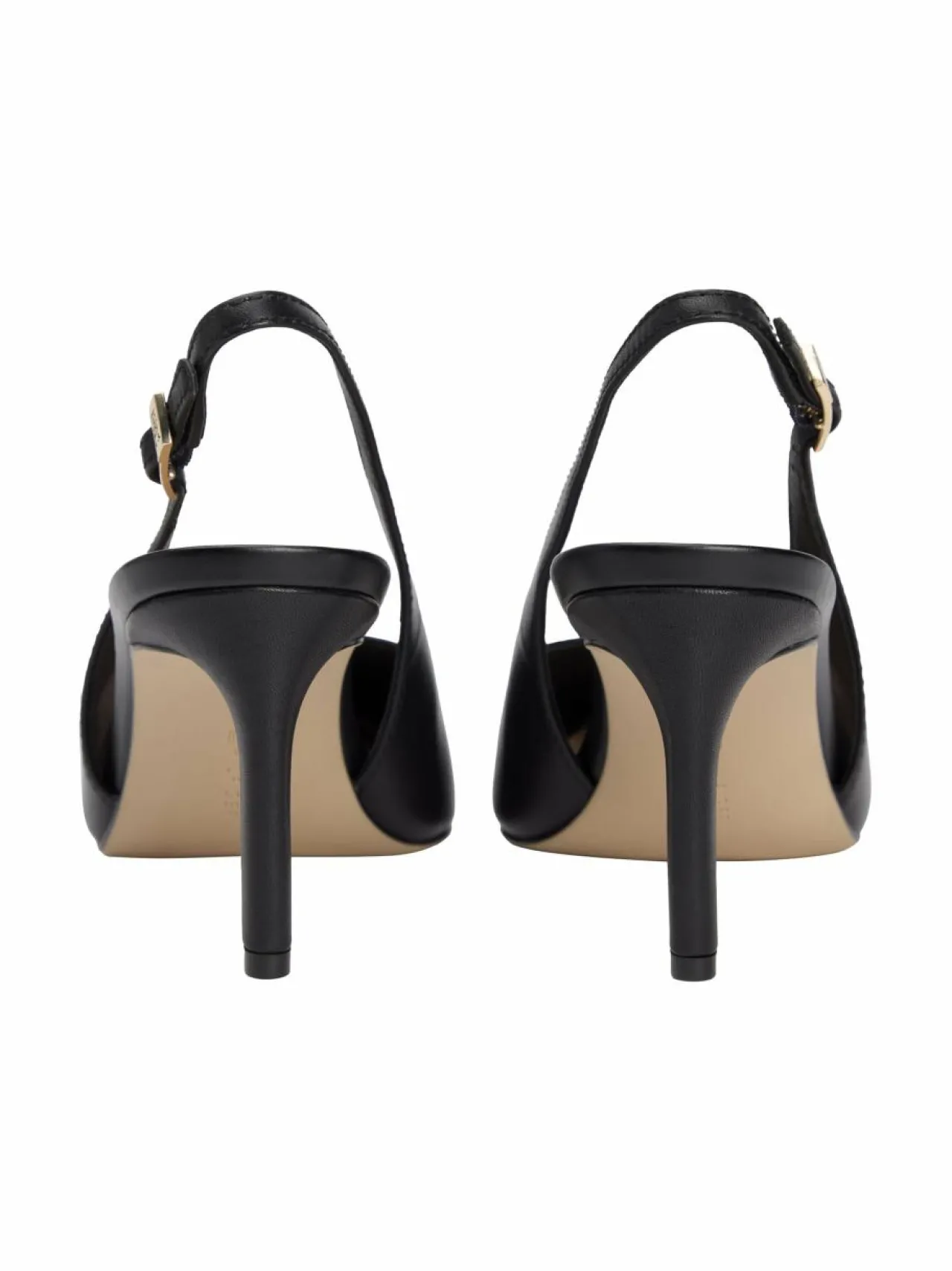 Avokkaat & Korkokengät<Tommy Hilfiger Squared Toe Slingback -nahka-avokkaat BDS BLACK