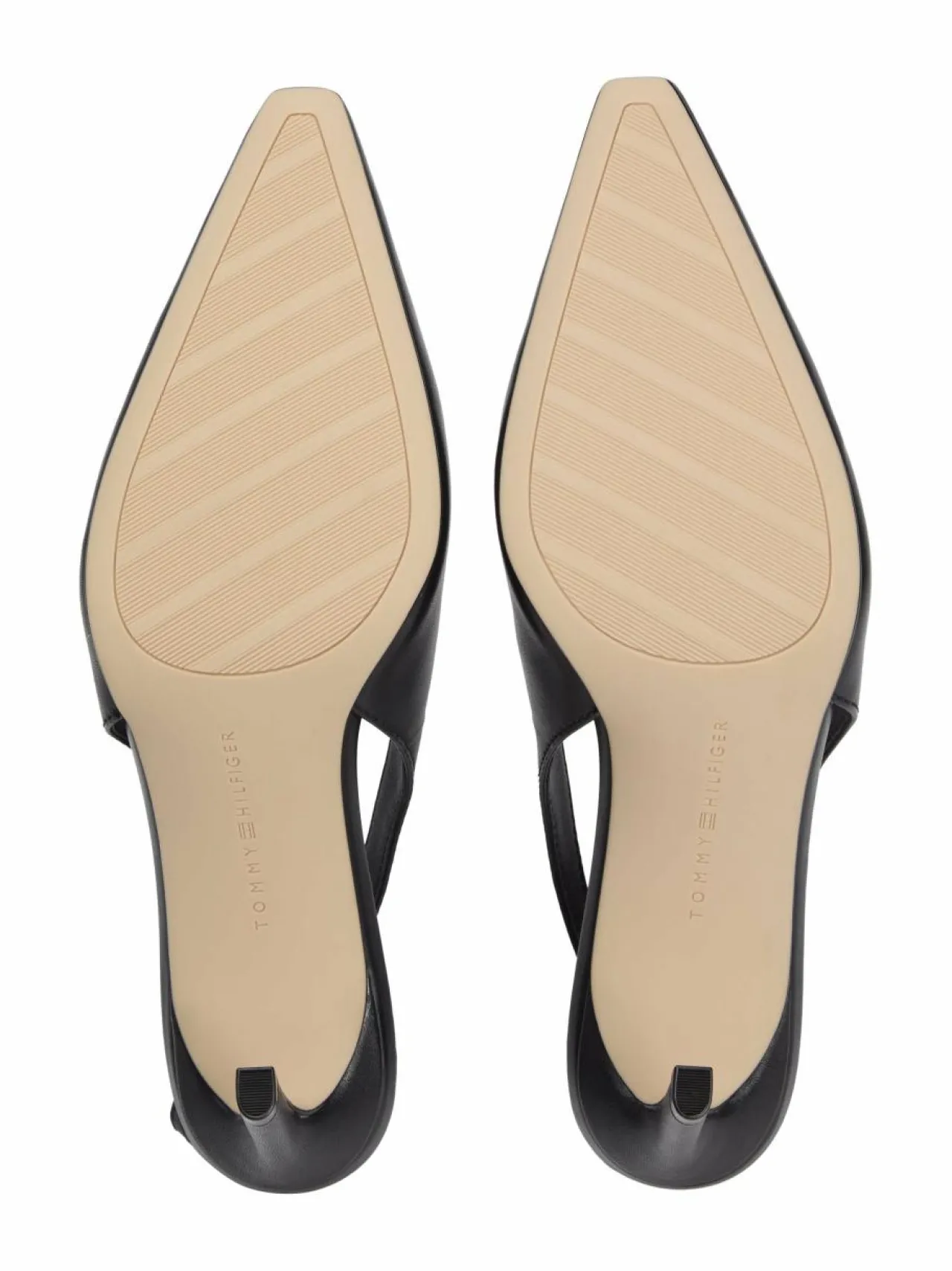 Avokkaat & Korkokengät<Tommy Hilfiger Squared Toe Slingback -nahka-avokkaat BDS BLACK