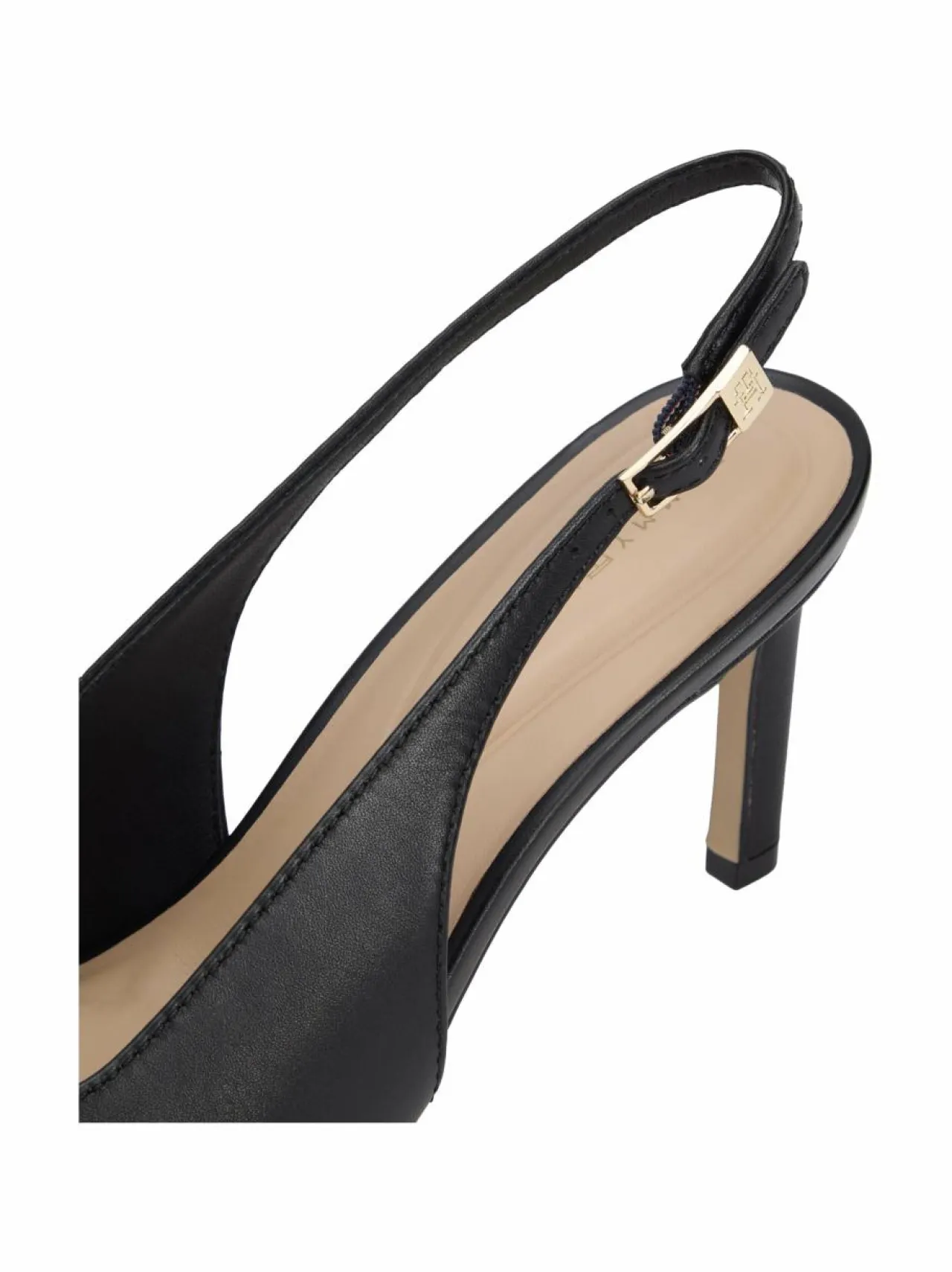 Avokkaat & Korkokengät<Tommy Hilfiger Squared Toe Slingback -nahka-avokkaat BDS BLACK