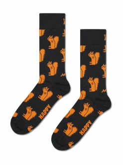 Sukat<Happy Socks Squirrel-sukat 9000 BLACK