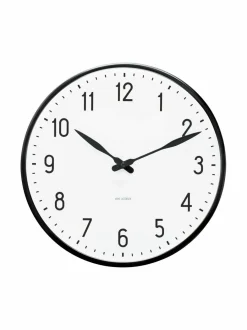 Peilit, Kellot & Kehykset<Arne Jacobsen Station-seinäkello ø 29 cm VALKOINEN/MUSTA