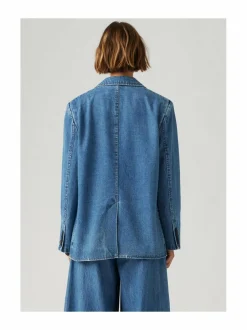 Bleiserit & Jakut<Levi's Stella Relaxed -farkkubleiseri 245 MED INDIGO FLAT FINISH