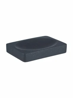 Kylpyhuonetarvikkeet<Casa Stockmann Stone-saippua-alusta MUSTA