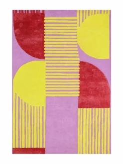 Matot<FINARTE Stool-villasekoitematto YELLOW PINK