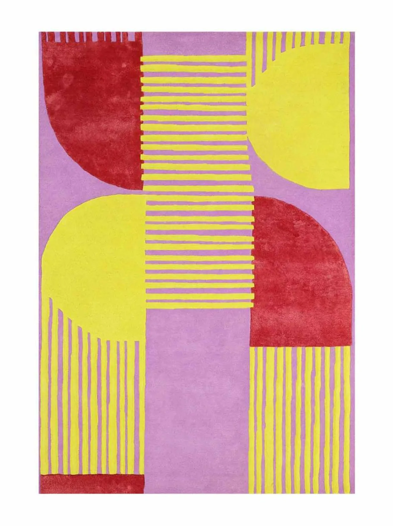 Matot<FINARTE Stool-villasekoitematto YELLOW PINK