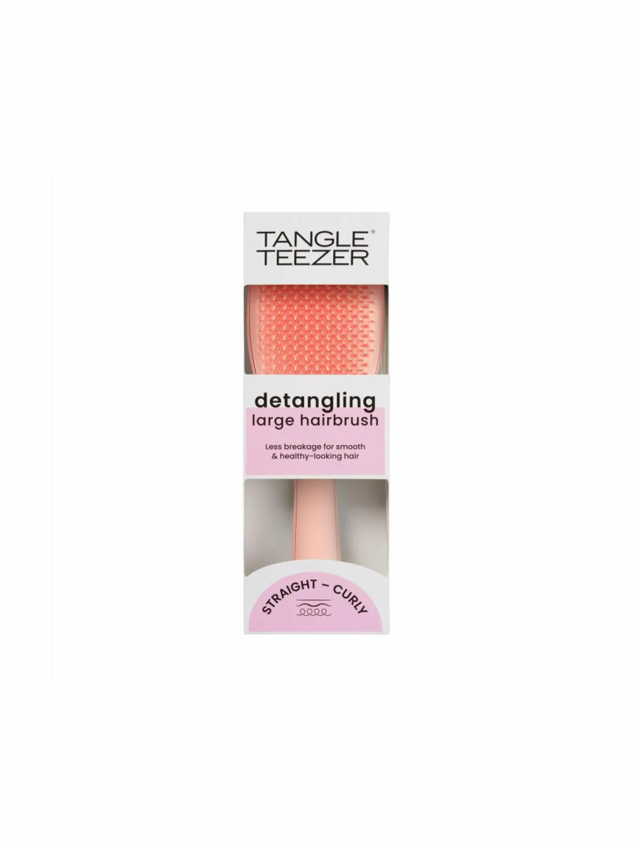 Tangle Teezer Straight & Curly Large Ultimate Detangler Peach -selvitysharja^ Hiustarvikkeet