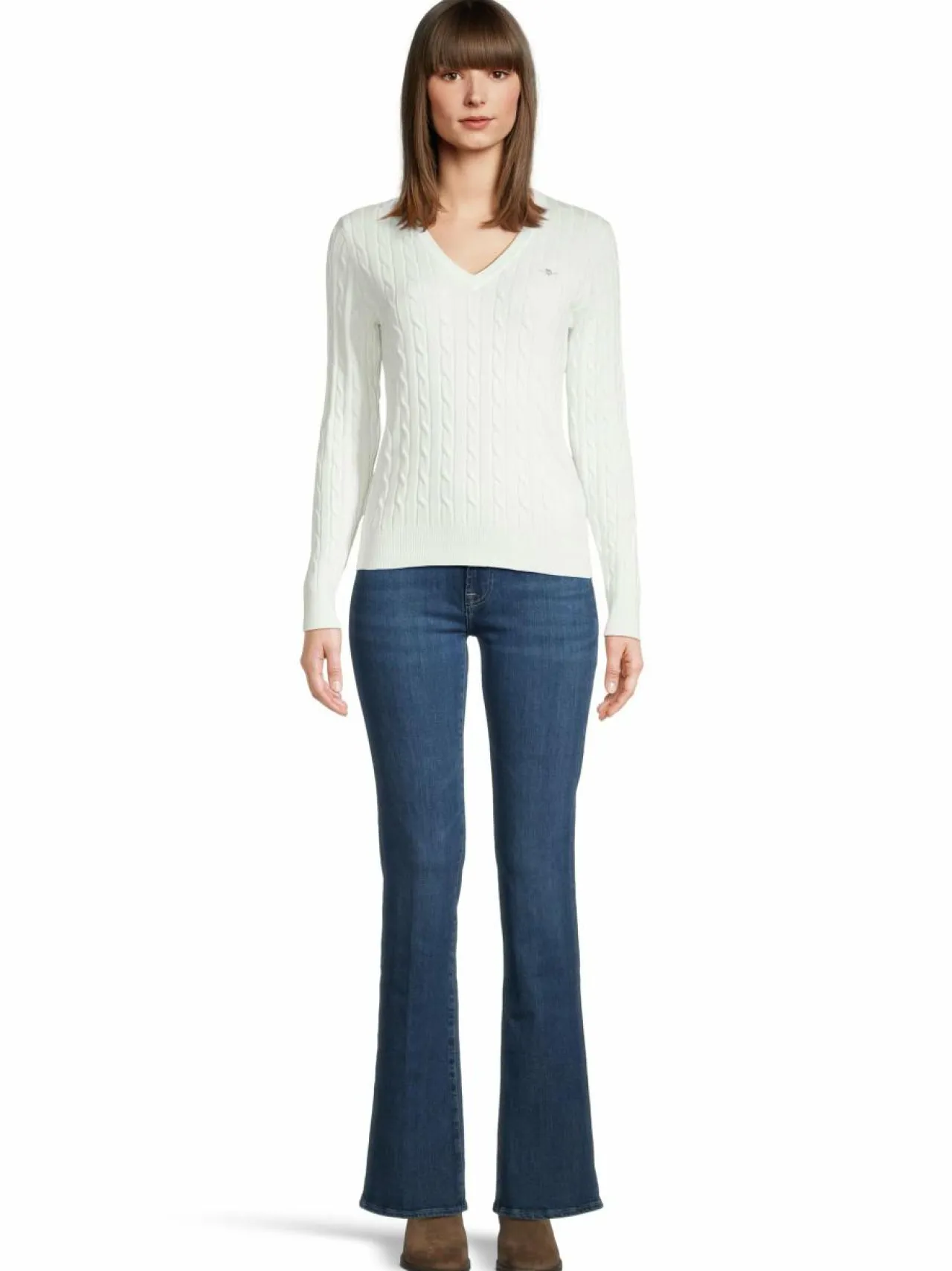 GANT Stretch Cotton -palmikkoneulepusero^ Neuleet