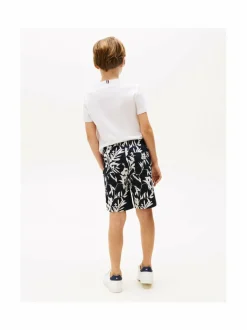 Shortsit<Tommy Hilfiger Stretch Poplin Printed -shortsit 0GY DARK NIGHT NAVY FLORAL PRINT