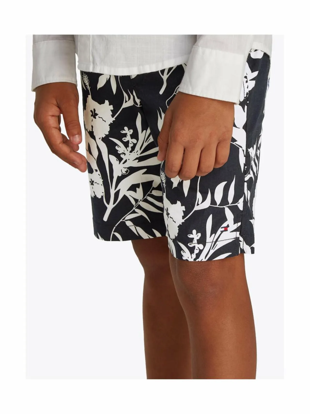 Shortsit<Tommy Hilfiger Stretch Poplin Printed -shortsit 0GY DARK NIGHT NAVY FLORAL PRINT