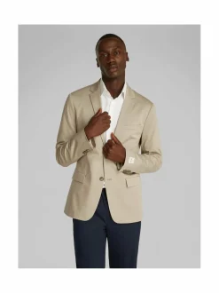 Bleiserit<Calvin Klein Menswear Stretch Slim Fit -satiinibleiseri PAH ALUMINUM