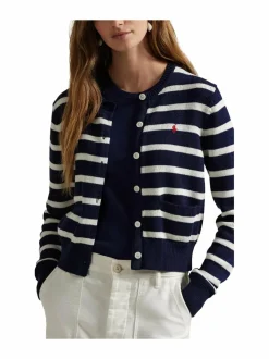 Neuleet<Polo Ralph Lauren Stripe Jersey -neuletakki NAVY/WHITE MULTI