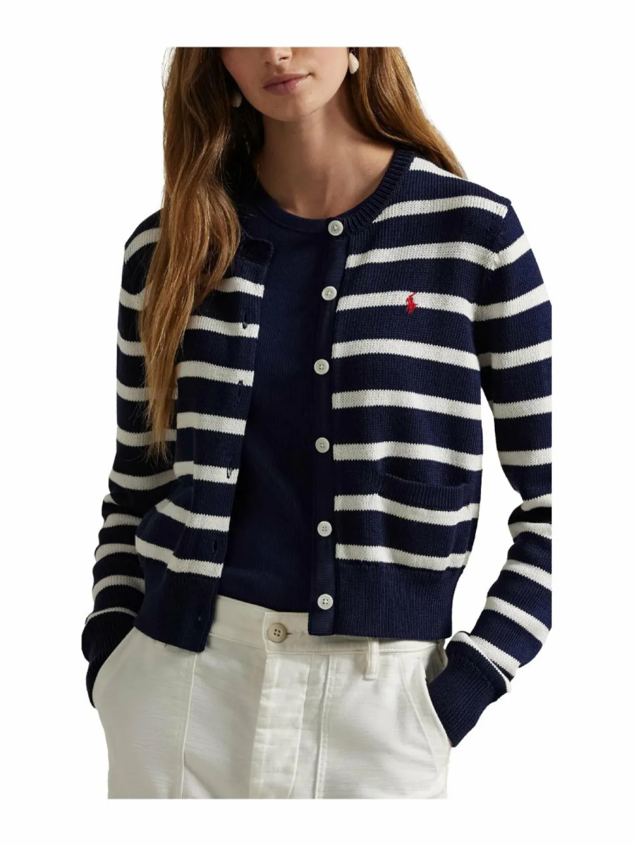 Neuleet<Polo Ralph Lauren Stripe Jersey -neuletakki NAVY/WHITE MULTI