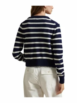 Neuleet<Polo Ralph Lauren Stripe Jersey -neuletakki NAVY/WHITE MULTI