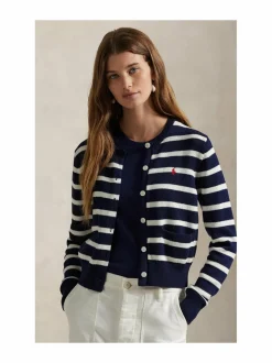 Neuleet<Polo Ralph Lauren Stripe Jersey -neuletakki NAVY/WHITE MULTI