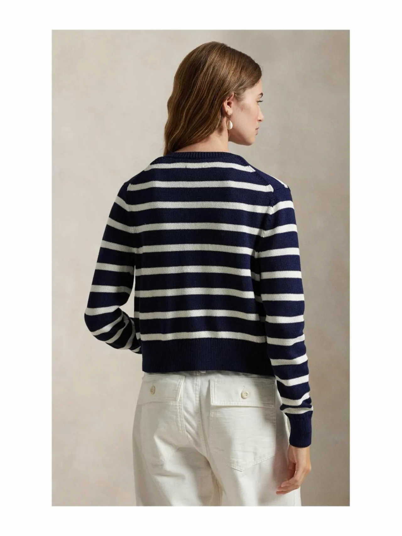 Neuleet<Polo Ralph Lauren Stripe Jersey -neuletakki NAVY/WHITE MULTI