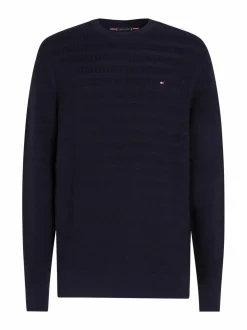Neuleet<Tommy Hilfiger Stripe Structure Crew Neck -neulepaita DW5 DESERT SKY