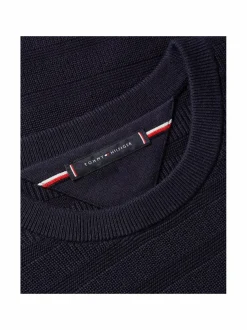 Neuleet<Tommy Hilfiger Stripe Structure Crew Neck -neulepaita DW5 DESERT SKY