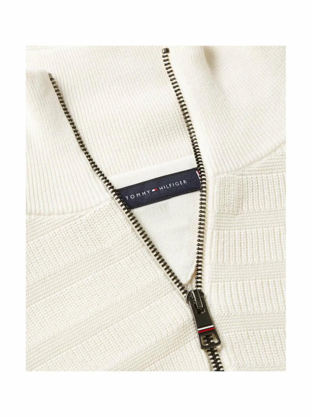 Tommy Hilfiger Stripe Structure Zip Mock -neulepaita^ Neuleet