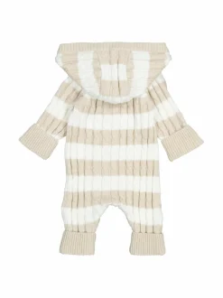 Bodyt & Potkupuvut<GANT Striped Cotton Cable -neulehaalari 291 LIGHT BEIGE MELANGE
