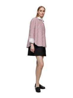 Paidat & Puserot<Gauhar Helsinki Striped Cotton -paitapusero RED