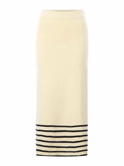 Hameet<rich & royal Striped Knit -hame 113 PEARL WHITE