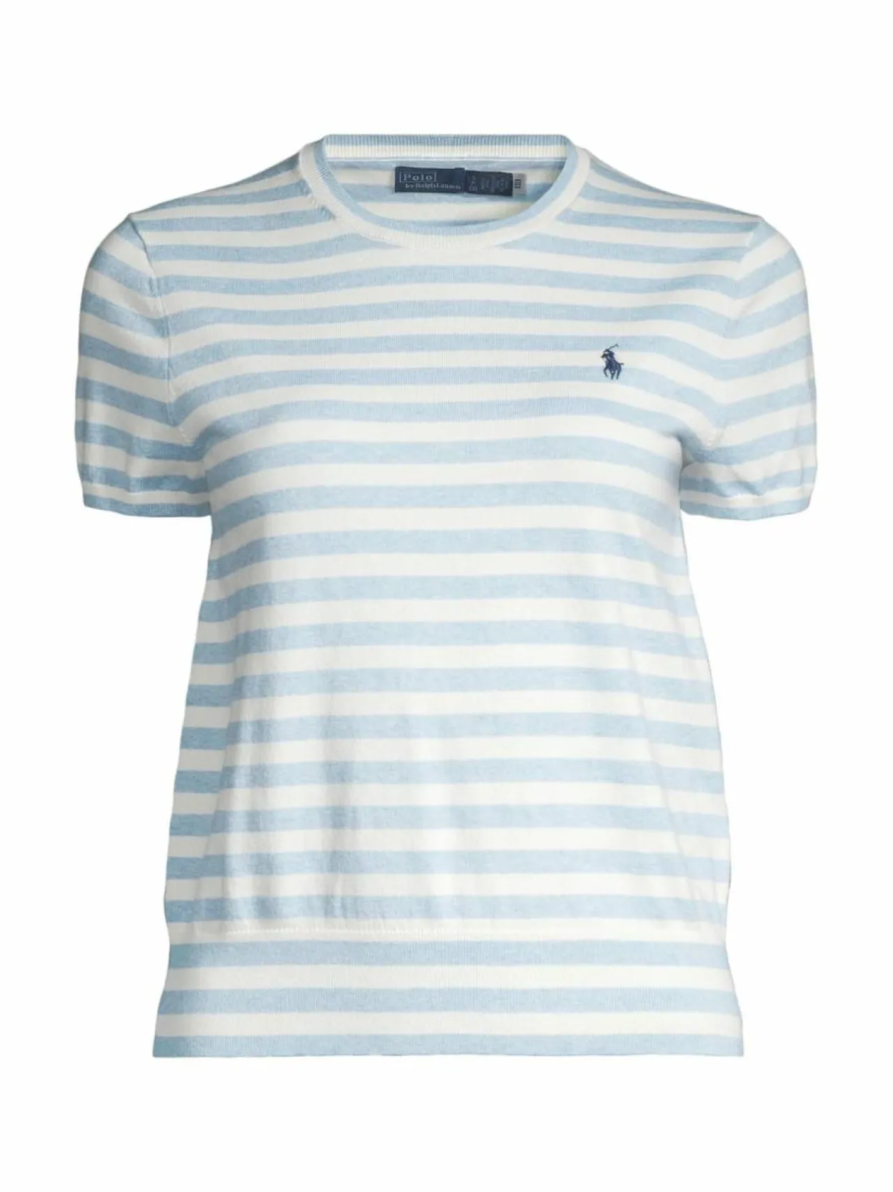 Neuleet<Polo Ralph Lauren Striped Logo -neulepusero POND BLUE HTHR/DECKWASH WHT
