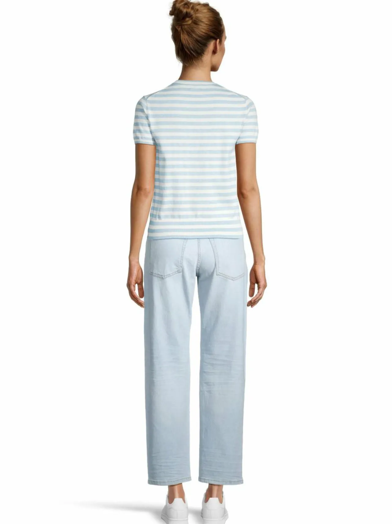 Neuleet<Polo Ralph Lauren Striped Logo -neulepusero POND BLUE HTHR/DECKWASH WHT