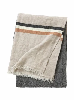 Hugo Boss Stripe-pellavahuopa 130 x 170 cm^ Huovat & Päiväpeitot