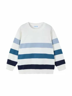 Pitkähihaiset Trikoopaidat<Mayoral Stripes Jumper -neulepaita BLUE 95