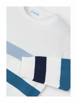 Pitkähihaiset Trikoopaidat<Mayoral Stripes Jumper -neulepaita BLUE 95
