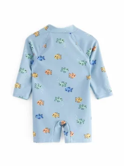 Uima-Asut<Lindex Sunprotection Suit - UV-suojattu uimapuku 8852 LIGHT BLUE