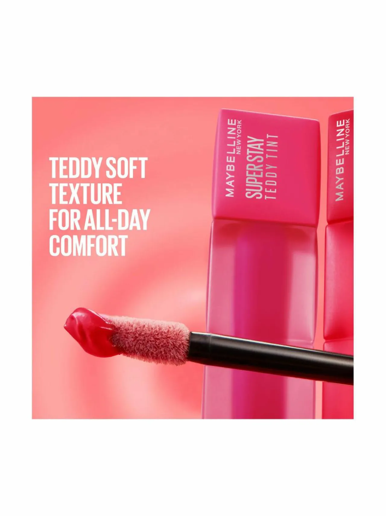 Huulet<Maybelline Superstay Teddy Tint Lipstick -nestemäinen huulipuna
