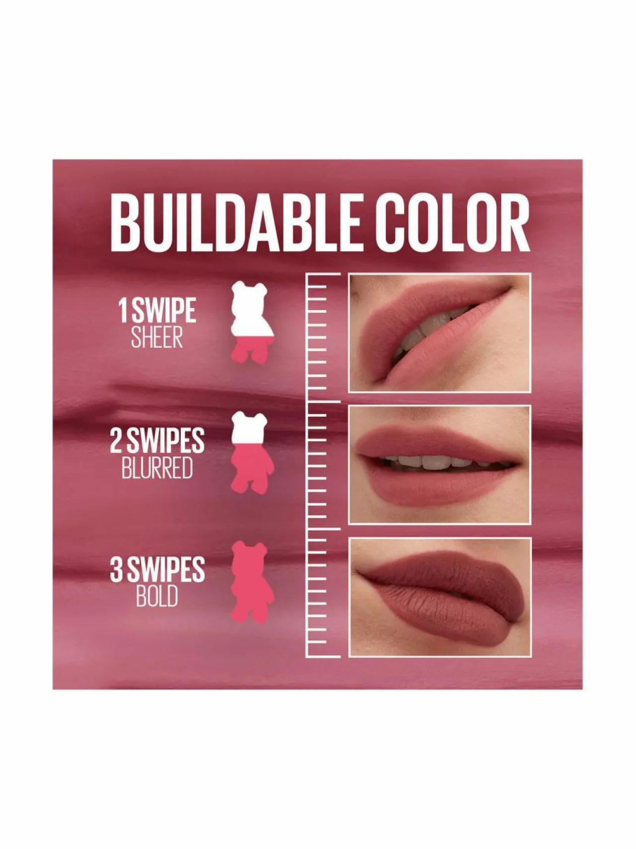 Huulet<Maybelline Superstay Teddy Tint Lipstick -nestemäinen huulipuna