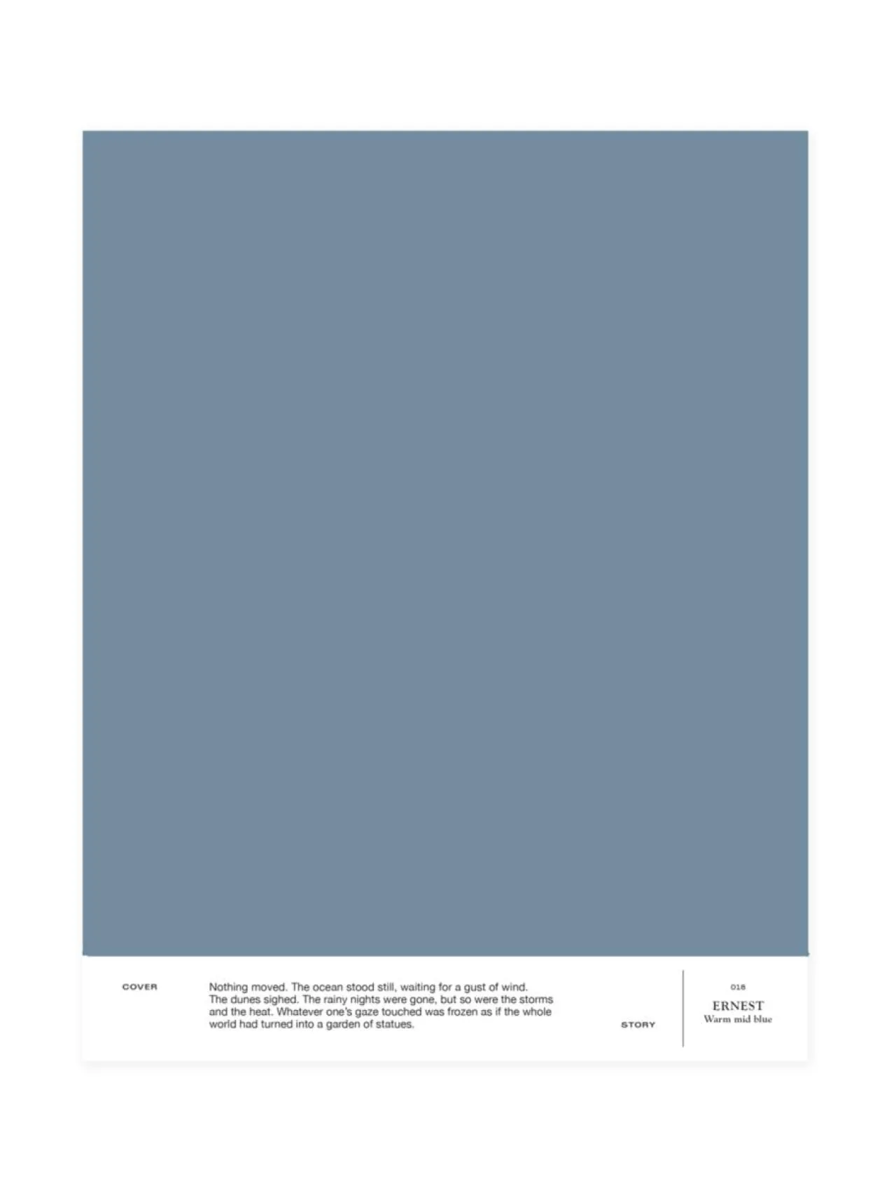 Cover Story Sävymalli 018 ERNEST - warm mid blue^ Maalit
