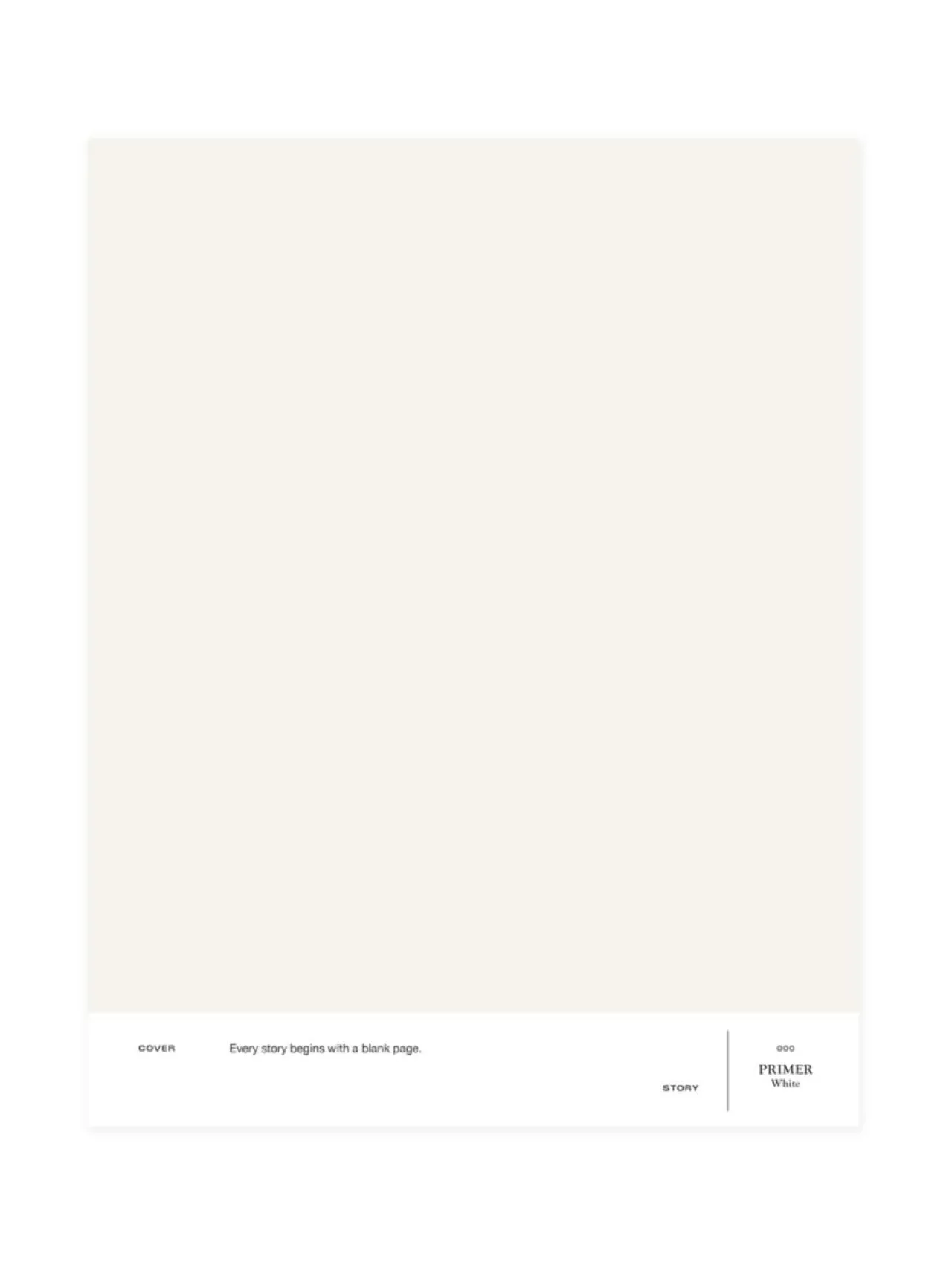 Cover Story Sävymalli 000 PRIMER - white^ Maalit