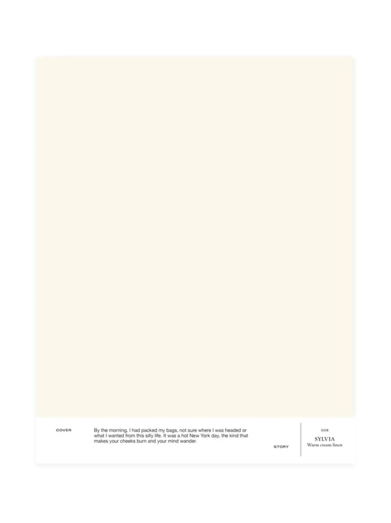 Cover Story Sävymalli 008 SYLVIA - marble white^ Maalit
