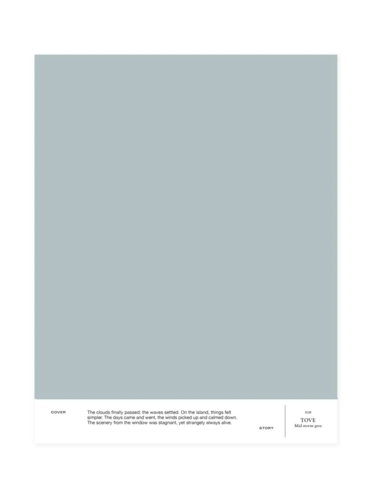 Cover Story Sävymalli 016 TOVE - mid storm grey^ Maalit