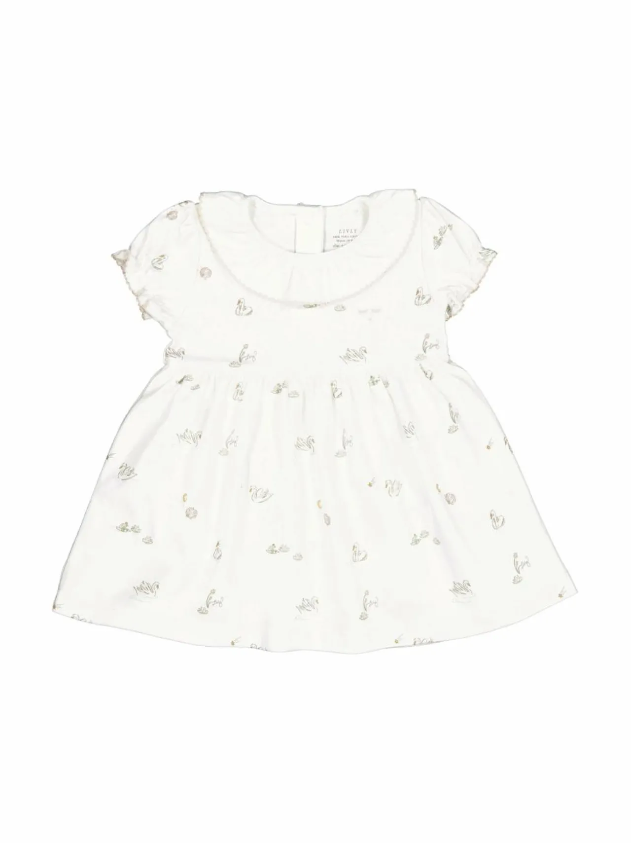 Mekot & Hameet<Livly Swans Ruffled -mekko 100 WHITE