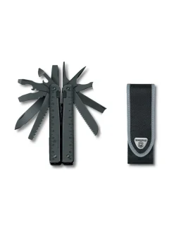 Retkeilytarvikkeet<Victorinox Swiss Army Knives SwissTool Burnished kotelossa MUSTA
