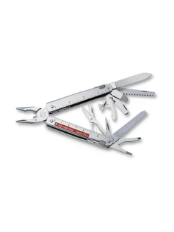 Retkeilytarvikkeet<Victorinox Swiss Army Knives SwissTool X nahkakotelossa ROSTERI