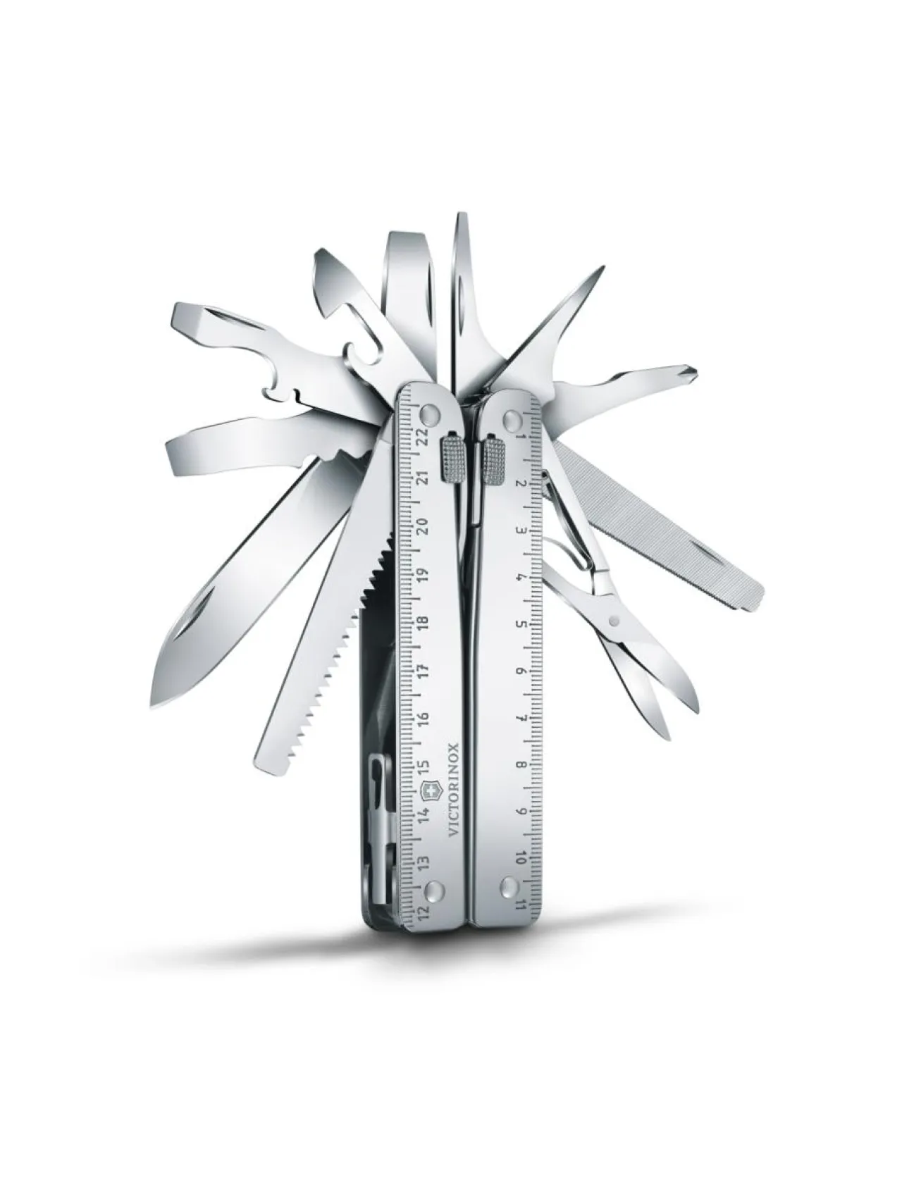 Retkeilytarvikkeet<Victorinox Swiss Army Knives SwissTool X nahkakotelossa ROSTERI