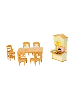 Nuket & Nuken Tarvikkeet<SYLVANIAN FAMILIES Ruokailuhuoneen kalusteet