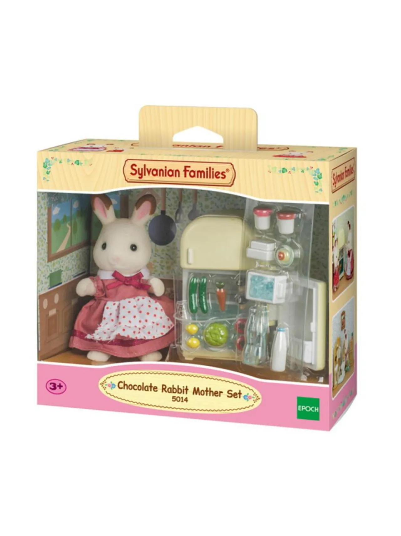 SYLVANIAN FAMILIES Suklaapupuäiti ja jääkaappi^ Nuket & Nuken Tarvikkeet
