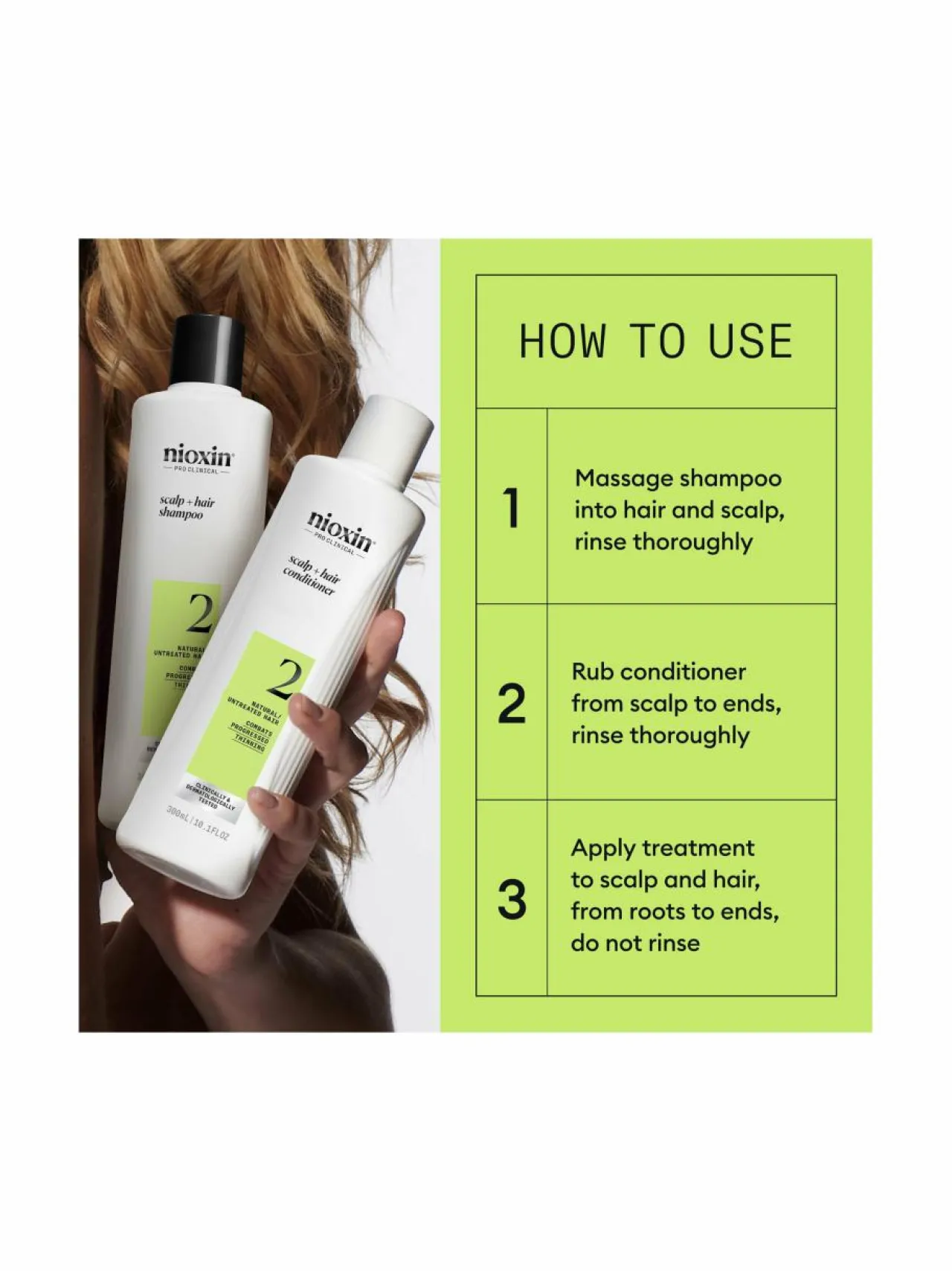 Hiustenhoitotuotteet<Nioxin System 2 Loyalty Kit -hiustenhoitopakkaus