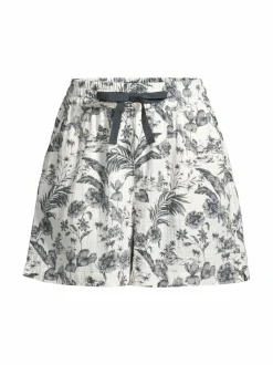 Yö- & Oloasut<A+more Tahiti-musliinishortsit OFF WHITE/BLACK