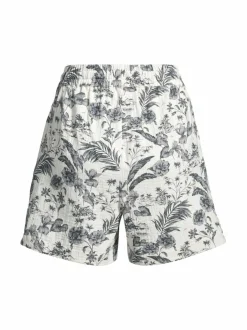 Yö- & Oloasut<A+more Tahiti-musliinishortsit OFF WHITE/BLACK