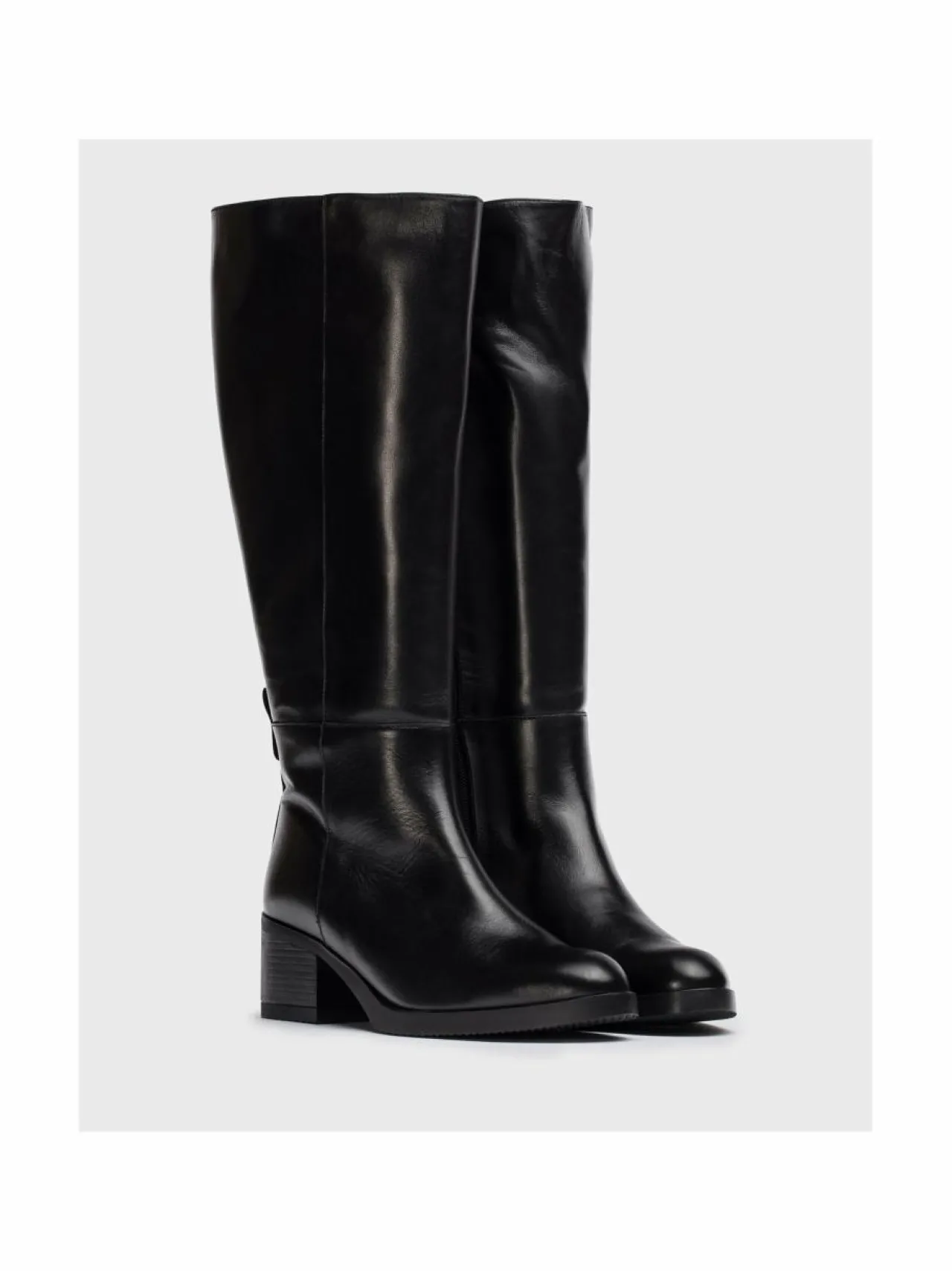 Saappaat<Wonders Tall Boot Heel XL -nahkasaappaat ISY NEGRO